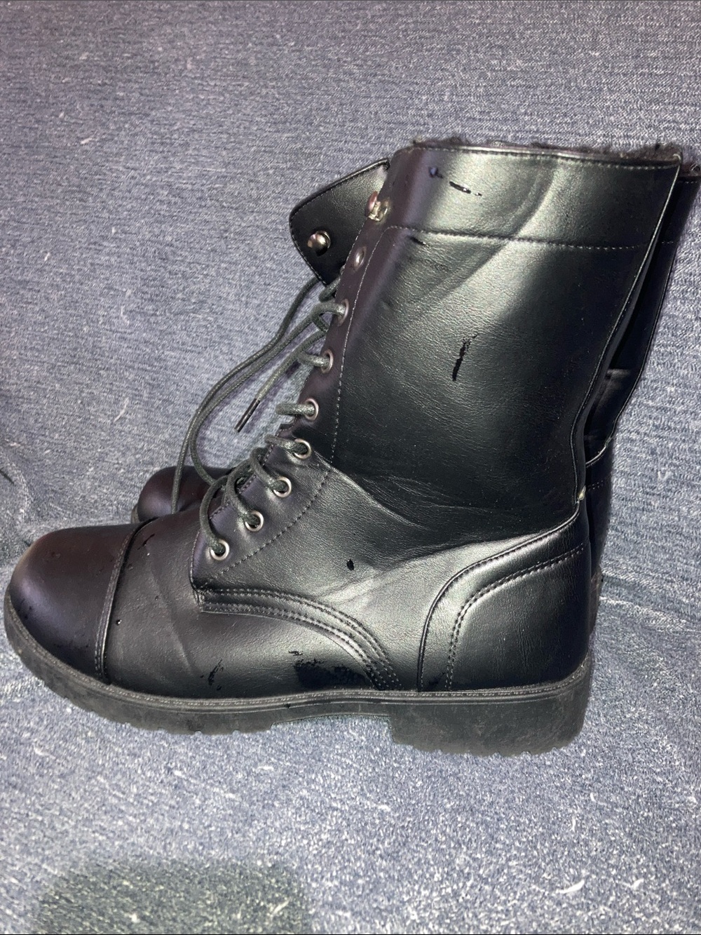 Ardene Women's Black Lace-Up & zippered Combat Boots